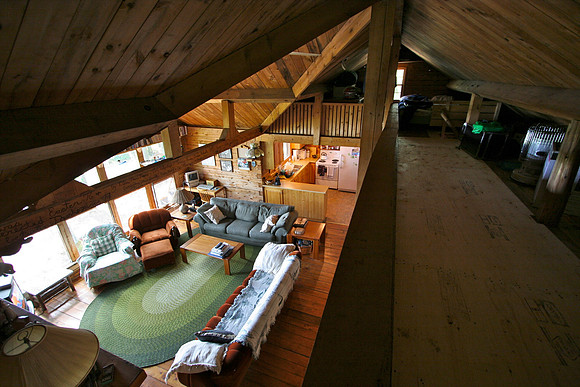 There's room for 2 to sleep each side of loft.