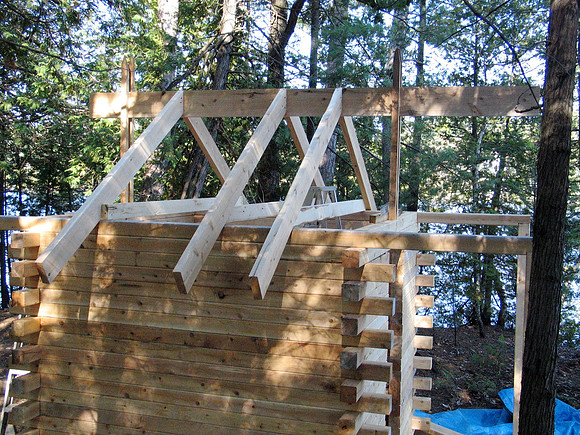 Working on the roof.