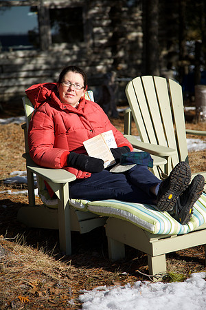 0 degrees, but sunny - good enough to be out for a while...
