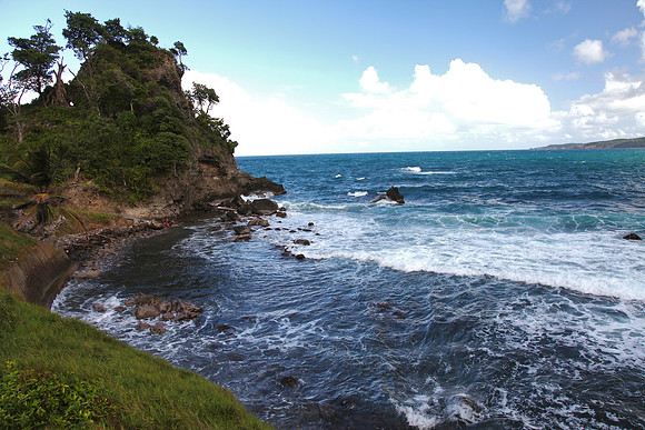 An east coast swimming area - look for the people on the left...
