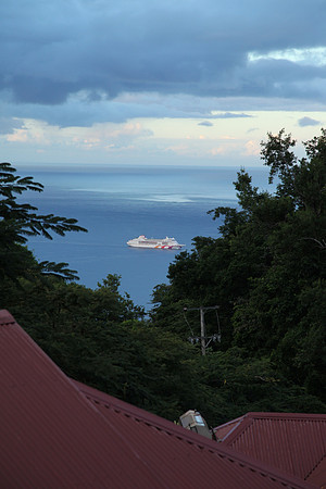 Cruise ship arriving in the morning...