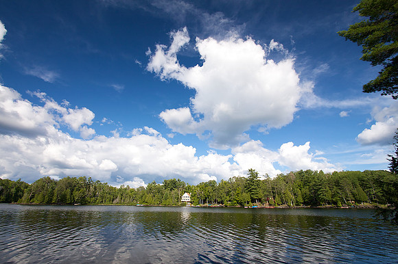 A typical June day, looking east.