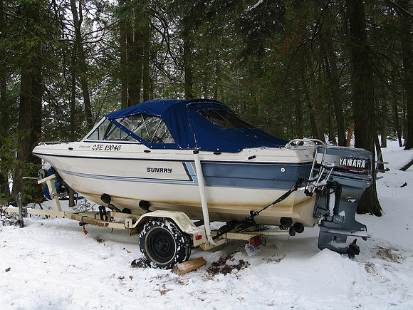 Our tubing boat...