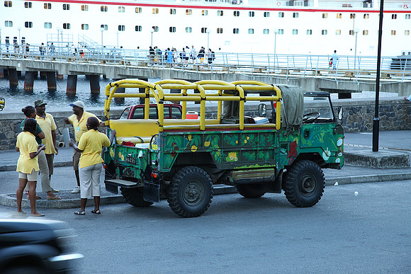 Old Land Rovers used to take people around.